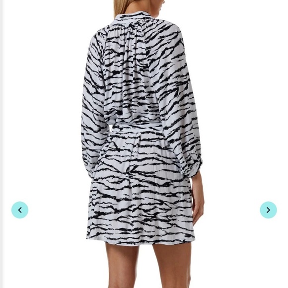 NWT Melissa Odabash Amy Tiger Print Dress Long Sleeve Cover Up Shirt Sz XS - Picture 3 of 14